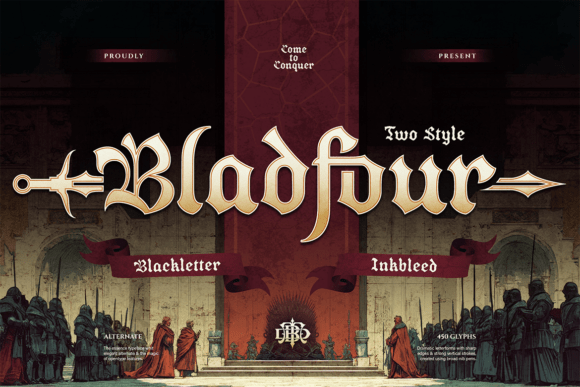 Bladfour: Command Attention with a Bold Blackletter Typeface