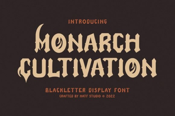 Monarch Cultivation: A Gothic Font for Bold Designs